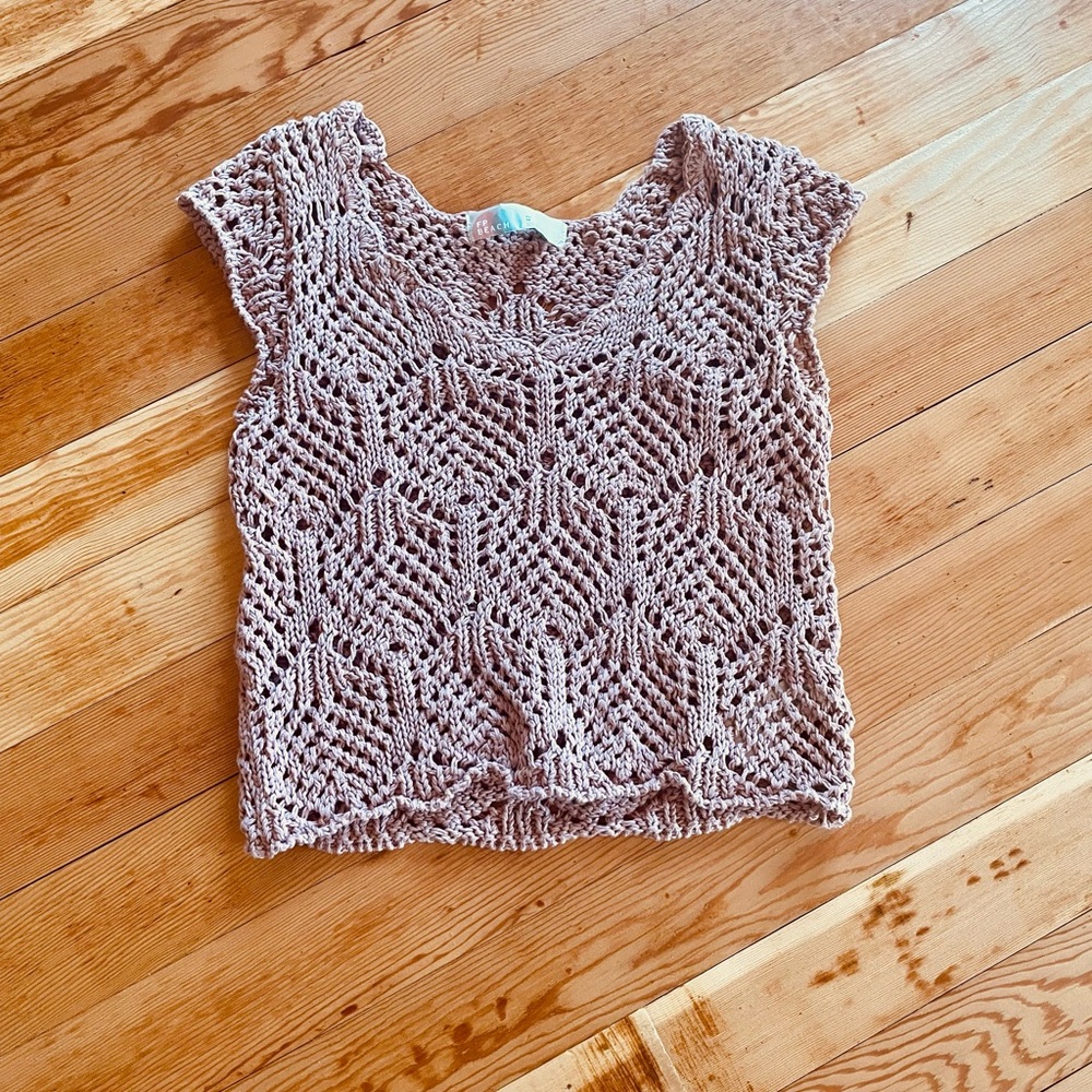 Free People Beach Crochet Knit Top